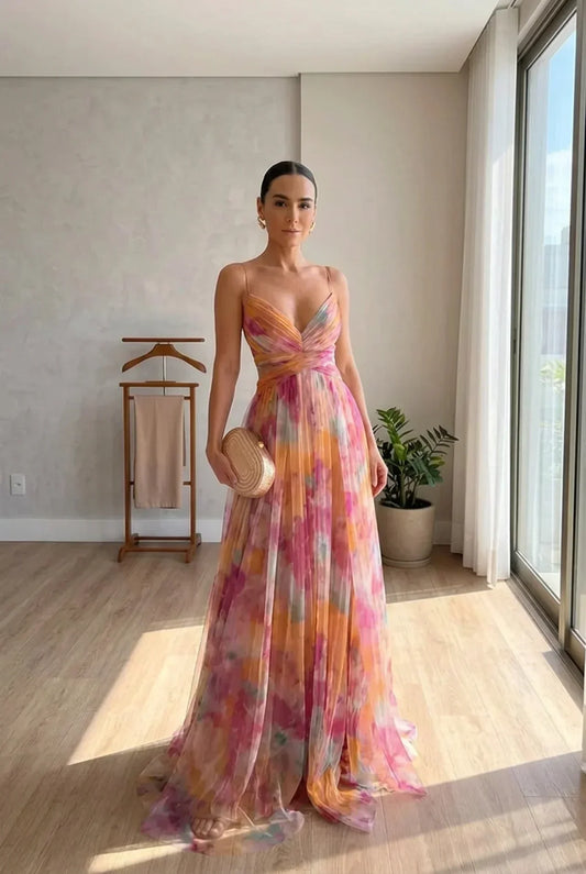 Bella - Elegant Floral Maxi Dress