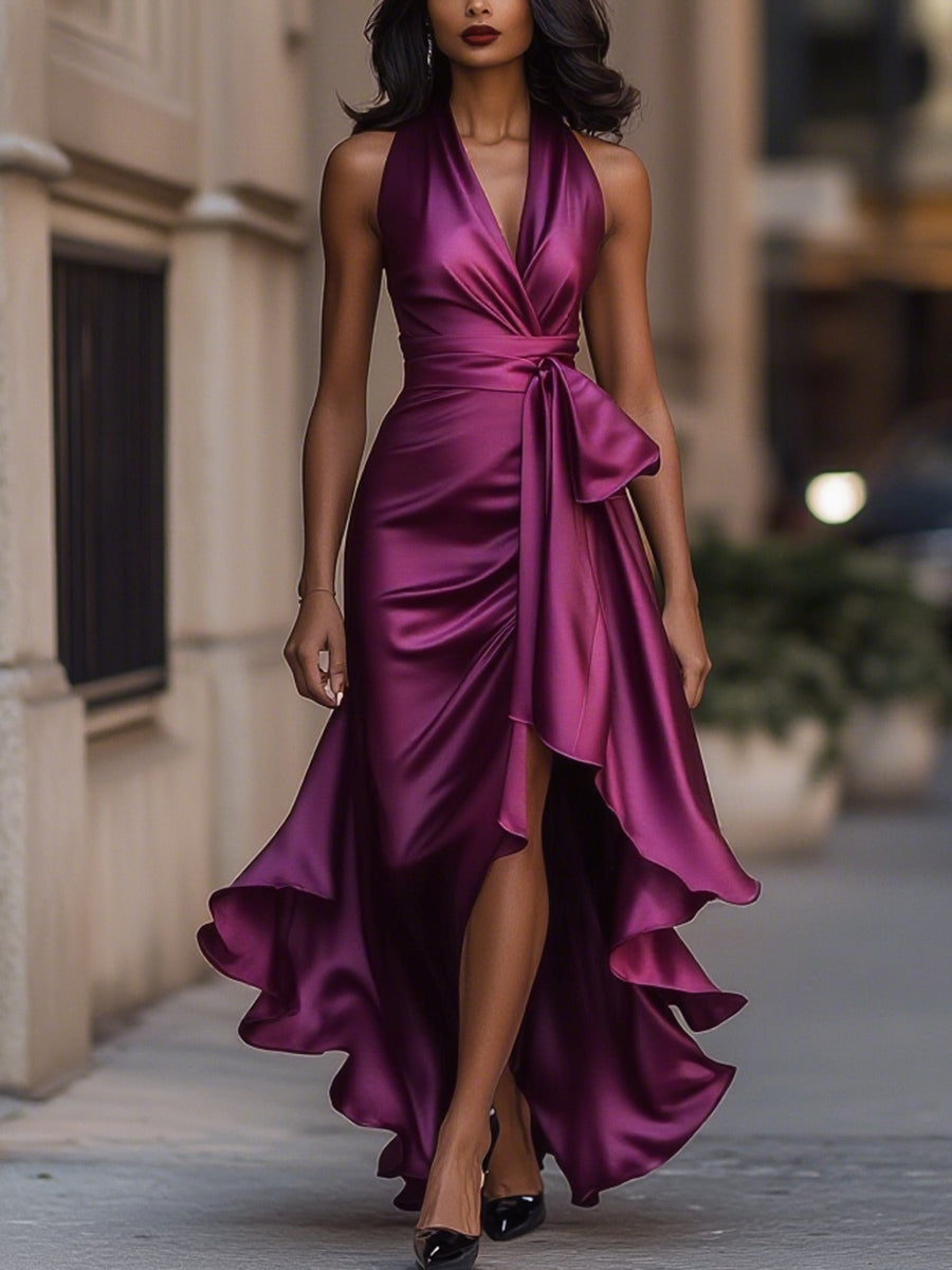 Amelya - Evening Wrap Maxi Dress